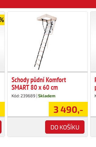 Schody půdní Komfort SMART 80 x 60 cm