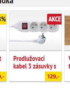 Prodlužovací kabel 3 zásuvky s