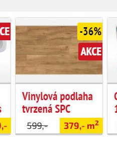 Vinylová podlaha tvrzená SPC