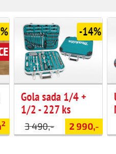 Gola sada 1/4 + 1/2 - 227 ks