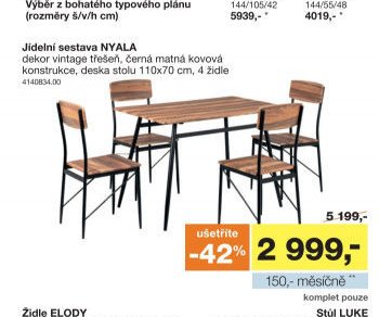Jídelní sestava NYALA