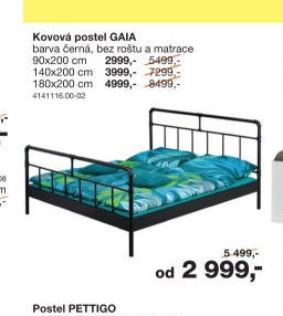 Kovová postel GAIA