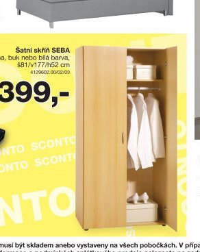 Šatní skříň SEBA
