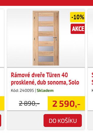 Rámové dveře Türen 40 prosklené, dub sonoma, Solo