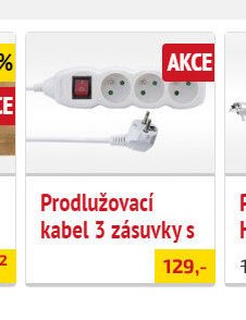 Prodlužovací kabel 3 zásuvky s