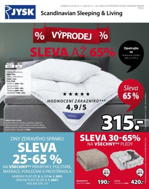 akční leták Jysk 25.12.2021-13.1.2022