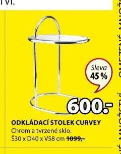 ODKLÁDACÍ STOLEK CURVEY