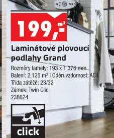 Laminátové plovoucí podlahy Grand
