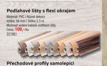 Podlahové lišty s flexi okrajem