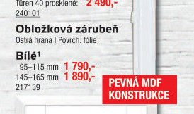 Obložková zárubeň Bílé