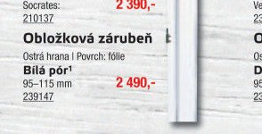 Obložková zárubeň Bílá pór