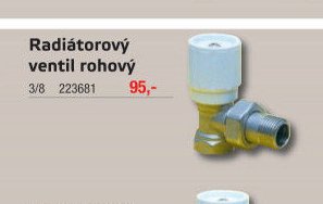 Radiátorový ventil rohový
