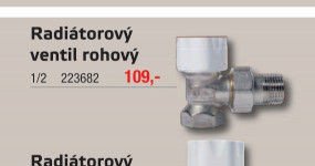 Radiátorový ventil rohový