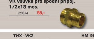 VK Vsuvka pro spodní připoj.