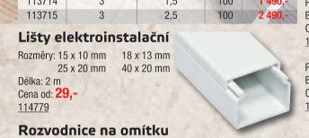 Lišty elektroinstalační