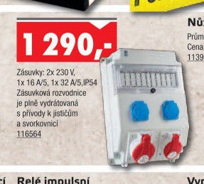 Zásuvková rozvodnice 116564