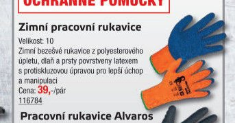 Zimní pracovní rukavice