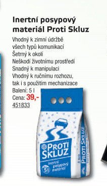 Inertní posypový materiál Proti Skluz