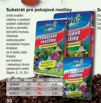 Substrát pro pokojové rostliny