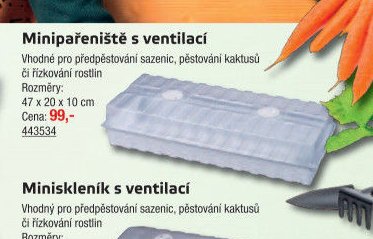 Minipařeniště s ventilací