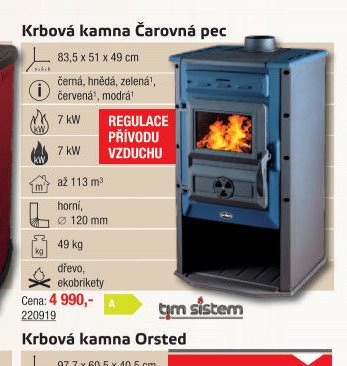 Krbová kamna Čarovná pec