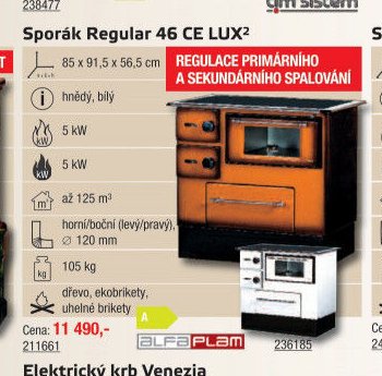 Sporák Regular 46 CE LUX2