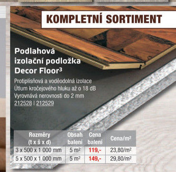 Podlahová izolační podložka Decor Floor