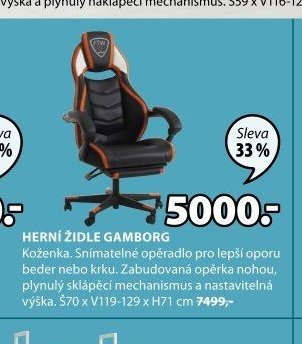 HERNÍ ŽIDLE GAMBORG