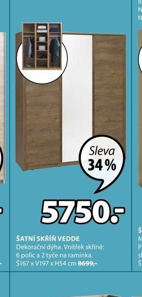 Šatní skříň VEDDE