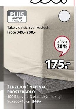 Žerzejové napínací prostěradlo