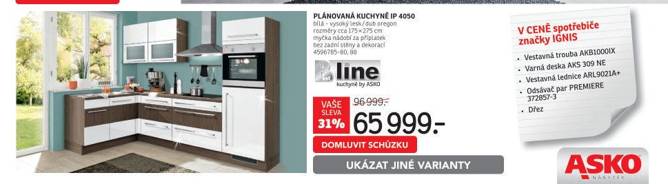 Plánovaná kuchyně IP 4050