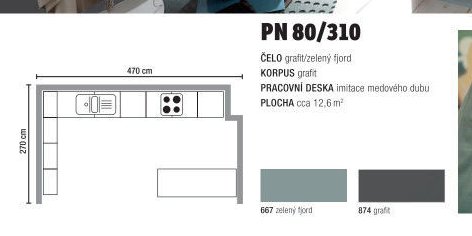 Kuchyňská linka PN 80/310