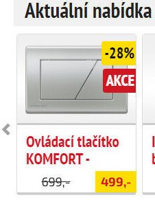 Ovládací tlačítko KOMFORT -