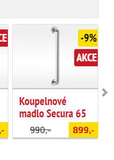 Koupelnové madlo Secura 65