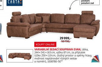 Variabilní sedací souprava EVAN