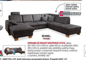Variabilní sedací souprava Stick