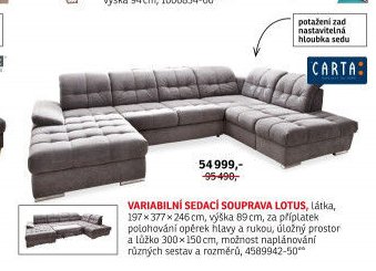 Variabilní sedací souprava Lotus