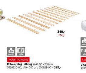 Rolovatelný latkový rošt