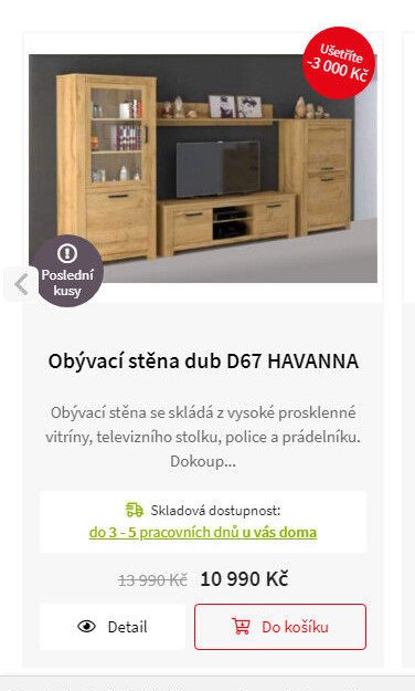 Obývací stěna dub D67 HAVANNA