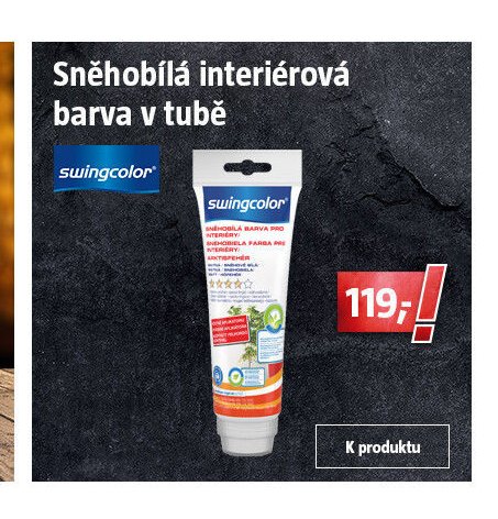 Sněhobílá interiérová barva v tubě