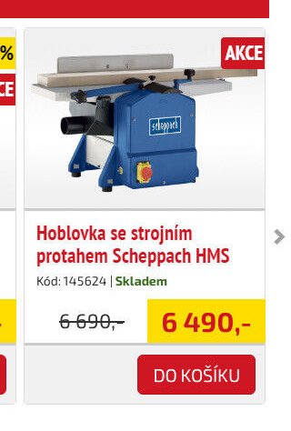Hoblovka se strojním protahem Scheppach HMS