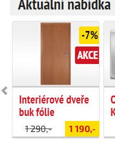Interiérové dveře buk fólie