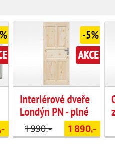 Interiérové dveře Londýn PN - plné