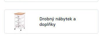 Drobný nábytek a doplňky