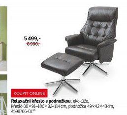 Relaxační křeslo s podnožkou