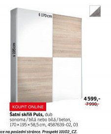 Šatní skříň Puls