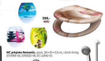 WC prkýnko Romantic, plast