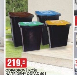 ODPADKOVÉ KOŠE NA TŘÍDĚNÝ ODPAD 50 L
