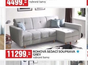 ROHOVÁ SEDACÍ SOUPRAVA GREY