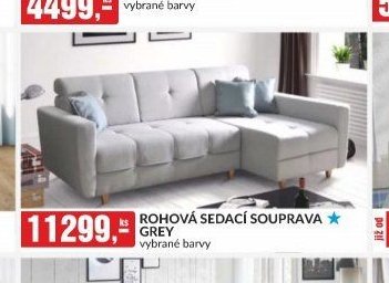 ROHOVÁ SEDACÍ SOUPRAVA GREY
